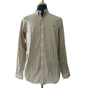 Ralph Lauren Men's Button Down Yellow Blue Striped Size XL